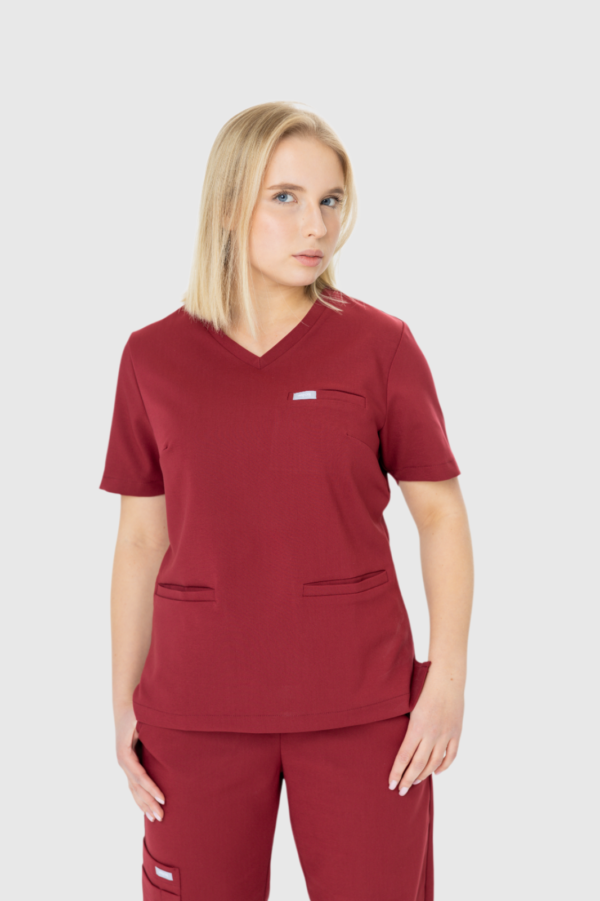 Bluza Basic Damska - Burgundy