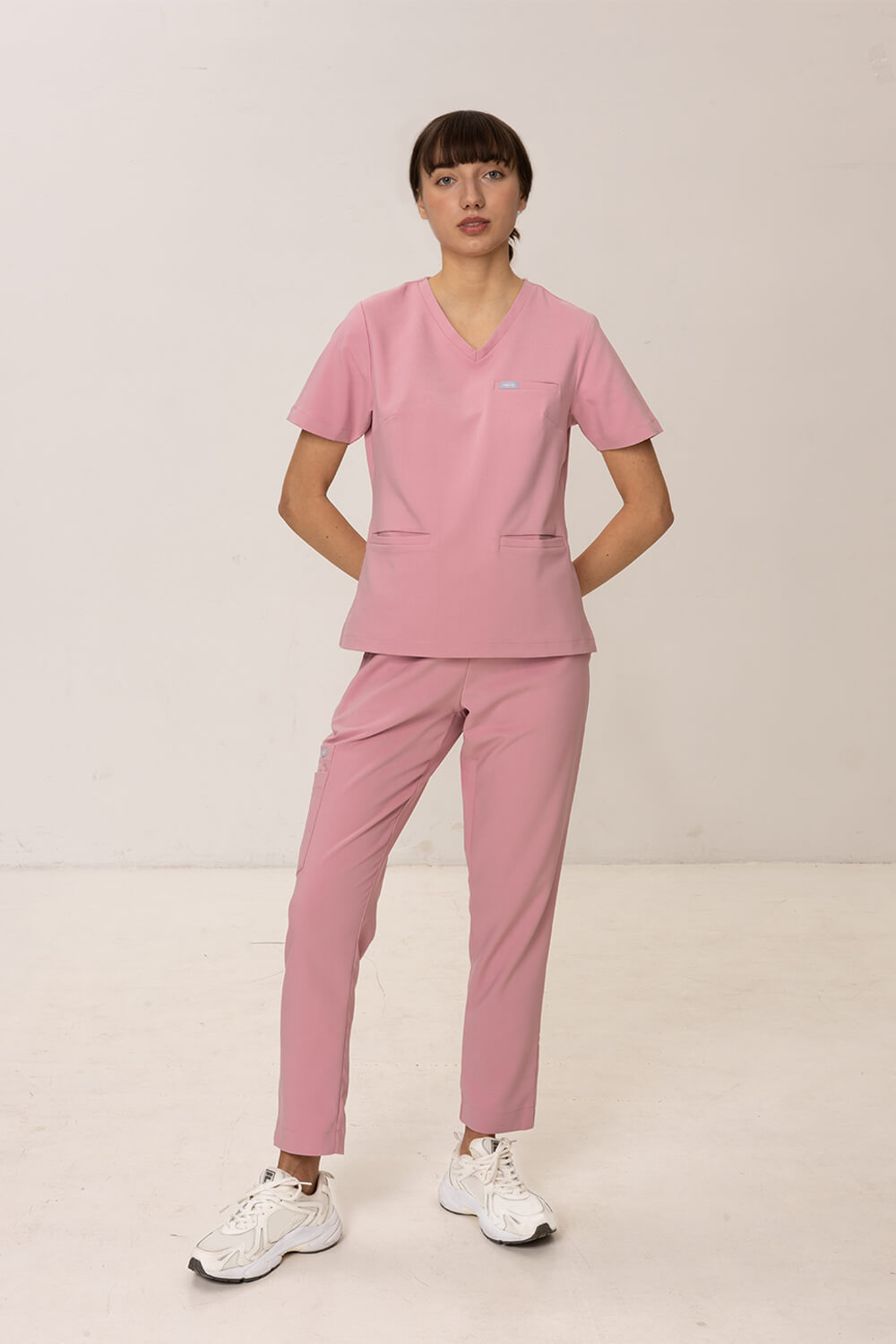 Bluza Medyczna Basic Damska - Cotton Candy - obrazek 3