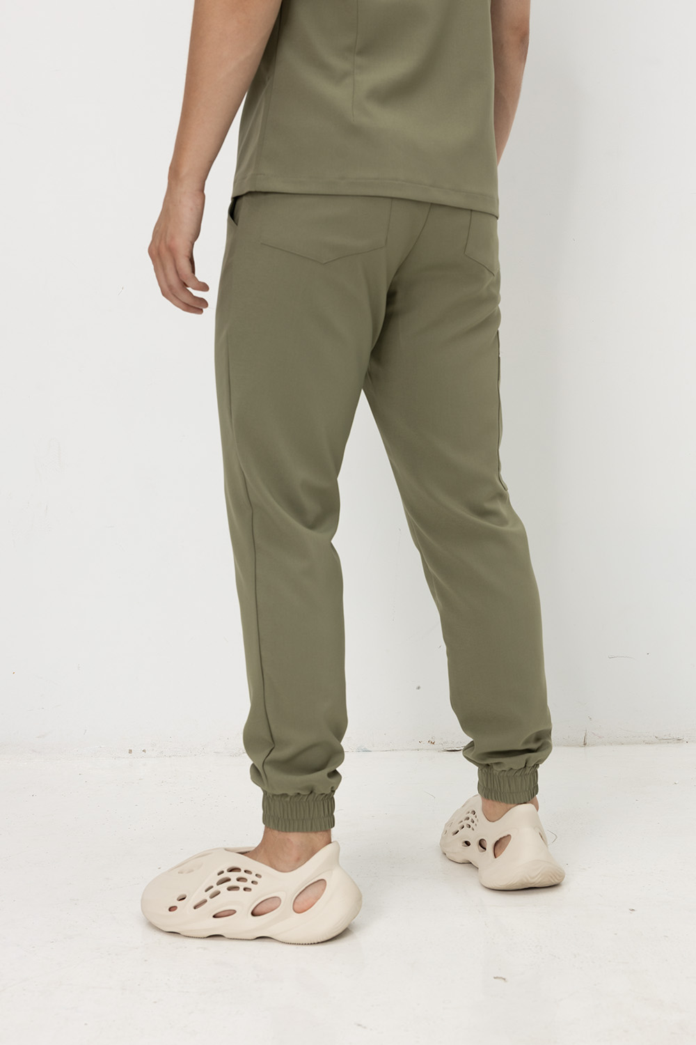 Spodnie Medyczne Męskie Joggery - Olive Drab - obrazek 3