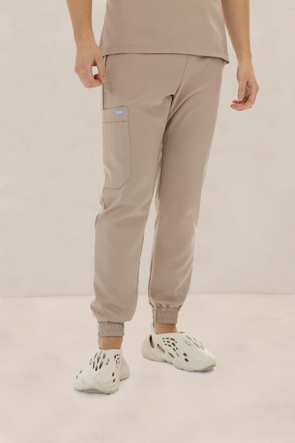 Spodnie Medyczne Męskie Joggery - Beige