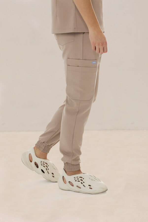 Spodnie Medyczne Męskie Joggery - Beige