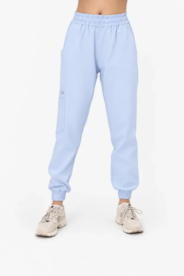 Spodnie Medyczne Damskie Joggery - Baby Blue