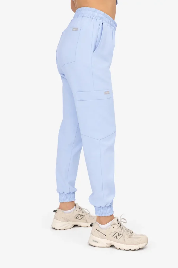 Spodnie Medyczne Damskie Joggery - Baby Blue