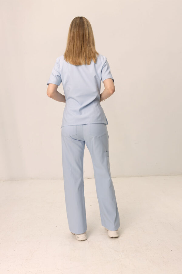 Bluza Medyczna Basic Damska - Baby Blue