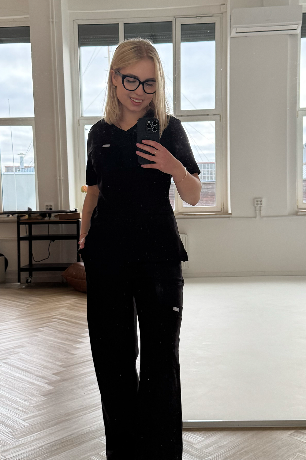 Bluza Medyczna Basic Damska - Black