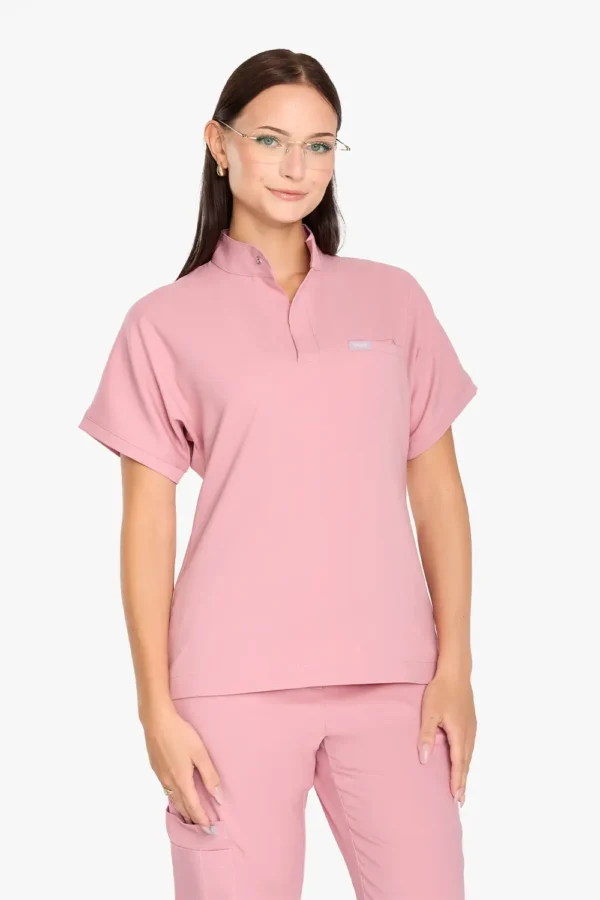 Bluza Medyczna Ze Stójką Damska - Cotton Candy
