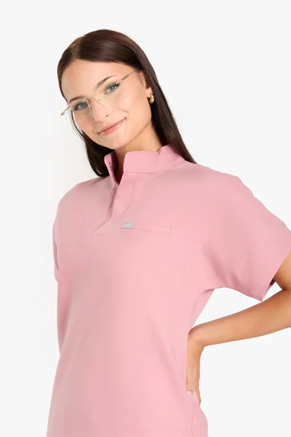 Bluza Medyczna Ze Stójką Damska - Cotton Candy
