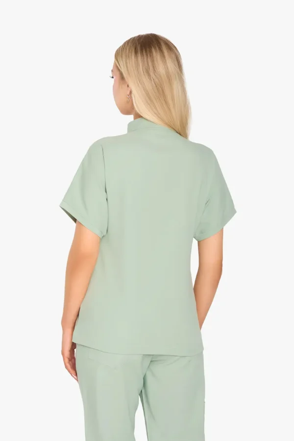 Bluza Medyczna Ze Stójką Damska - Matcha Latte