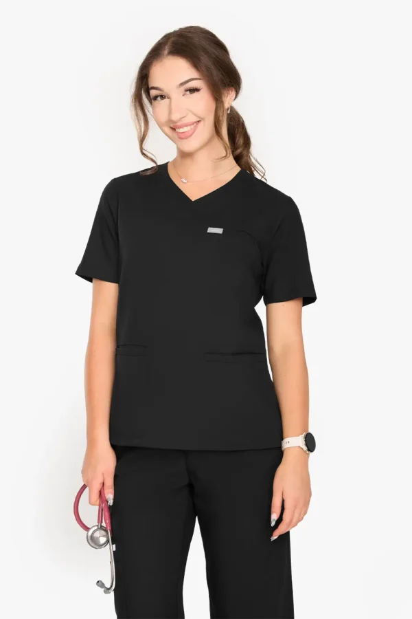 Bluza Medyczna Basic Damska - Black