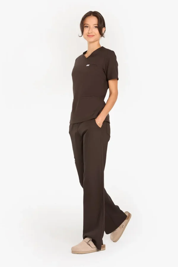Bluza Medyczna Basic Damska - Hot Chocolate