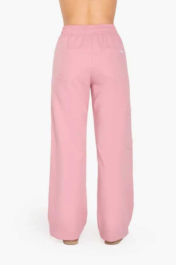 Spodnie Medyczne Damskie Szerokie - Cotton Candy