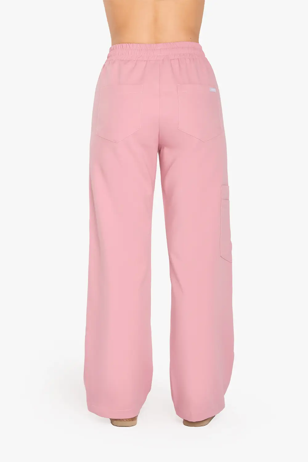 Spodnie Medyczne Damskie Szerokie - Cotton Candy - obrazek 3