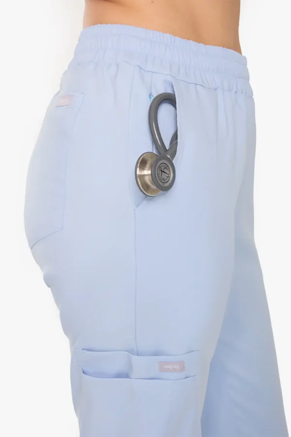 Spodnie Medyczne Damskie Basic - Baby Blue