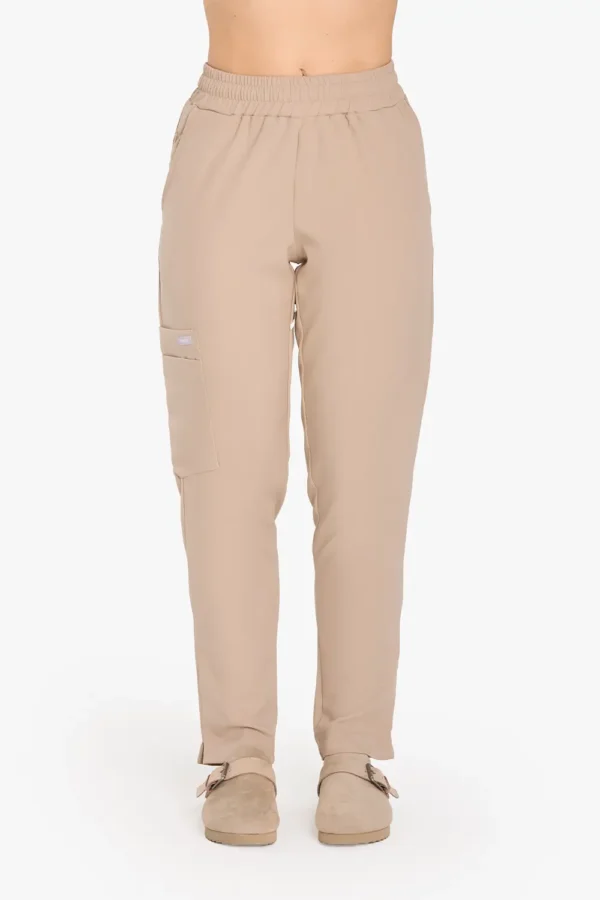 Spodnie Medyczne Damskie Basic - Beige