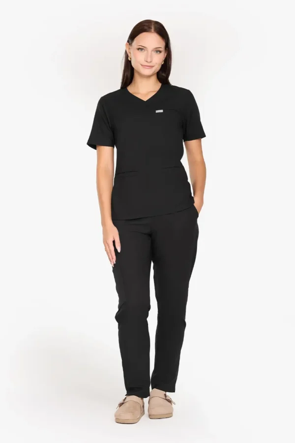 Spodnie Medyczne Damskie Basic - Black