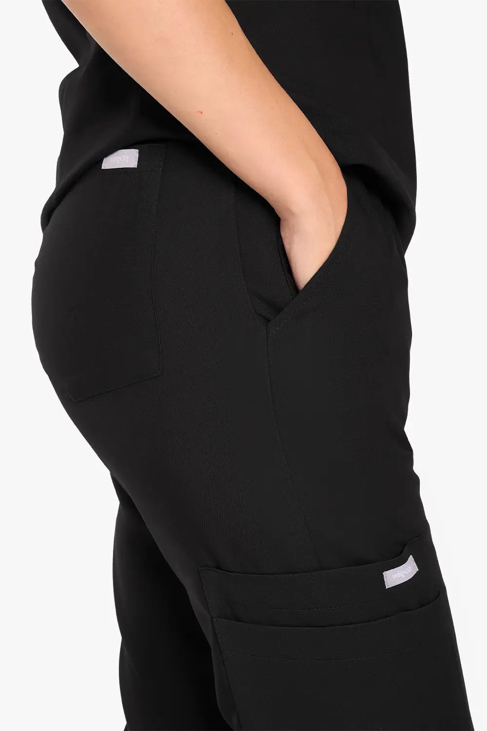 Spodnie Medyczne Damskie Basic - Black - obrazek 4