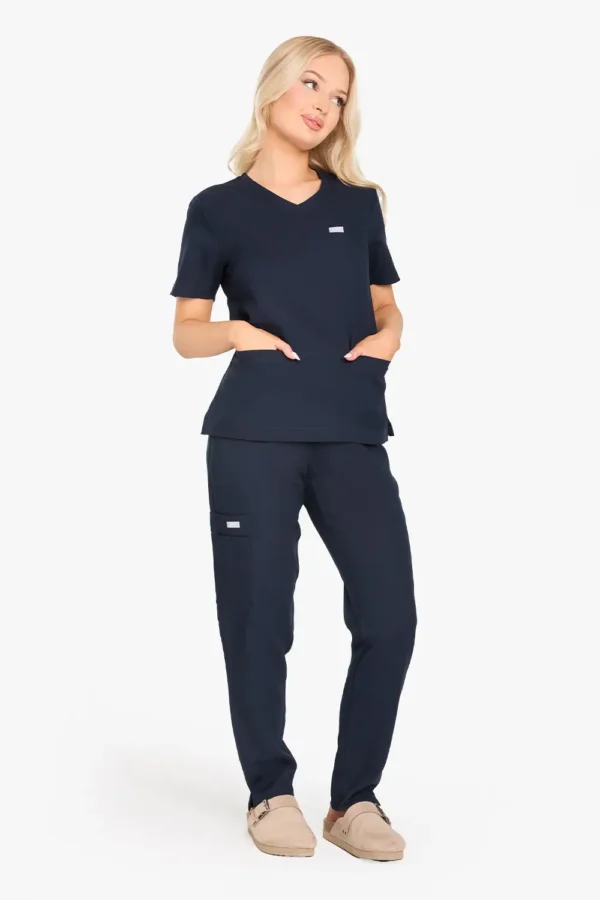 Spodnie Medyczne Damskie Basic - Midnight Blue