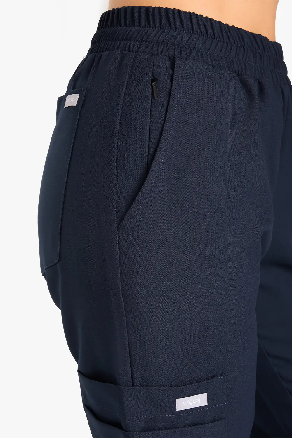 Spodnie Medyczne Damskie Basic - Midnight Blue - obrazek 4
