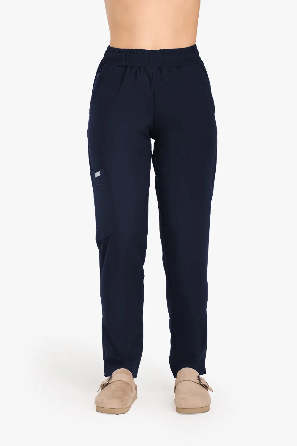 Spodnie Medyczne Damskie Basic - Midnight Blue - obrazek 2