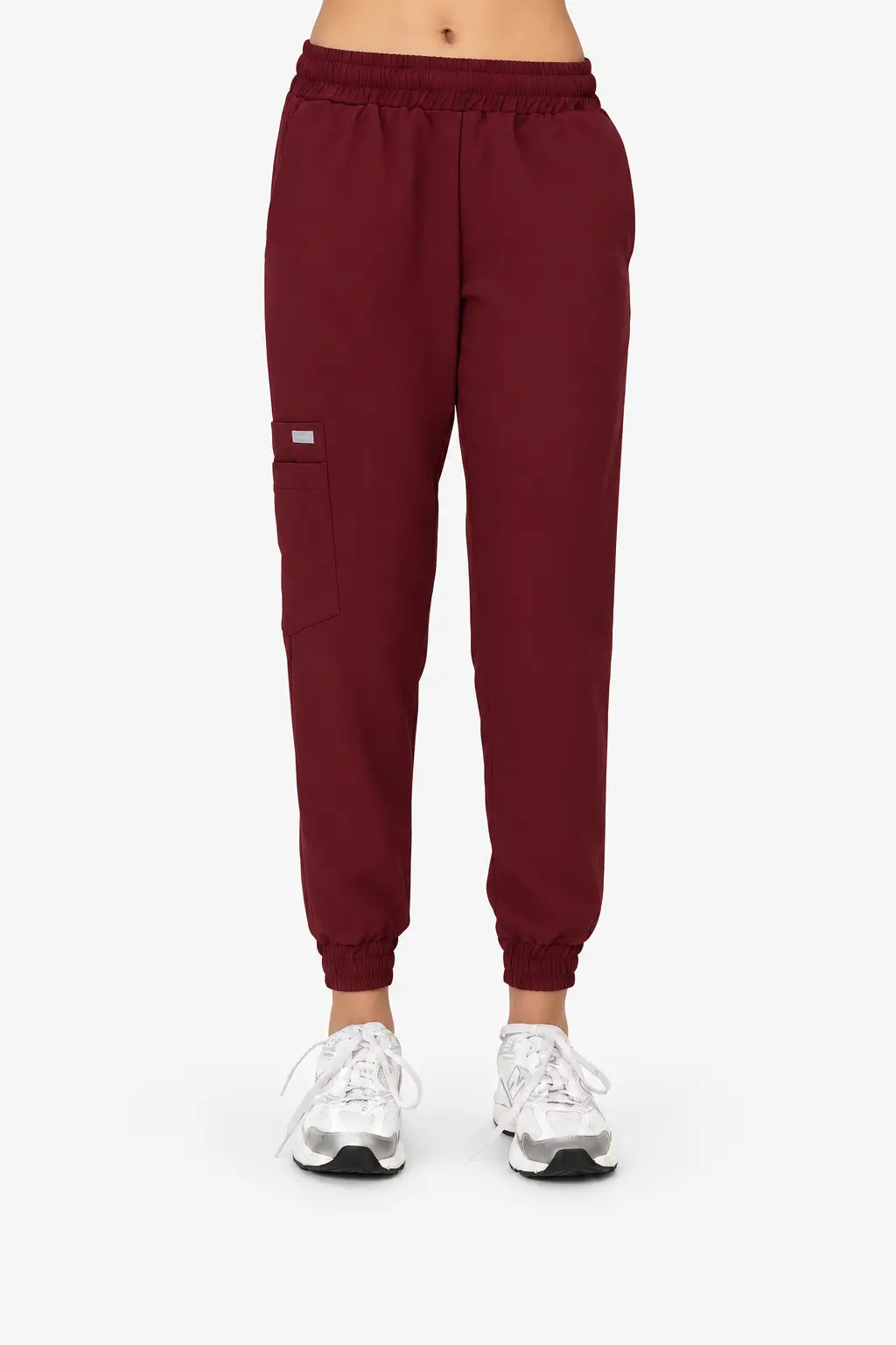 Spodnie Medyczne Damskie Joggery - Burgundy