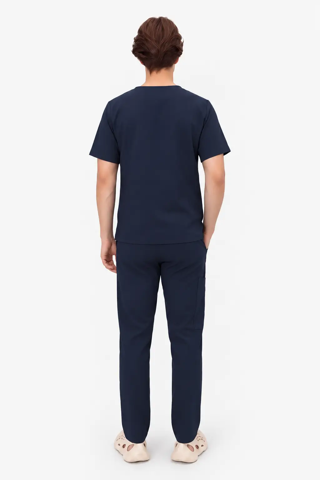 Spodnie Medyczne Męskie Basic - Midnight Blue - obrazek 3