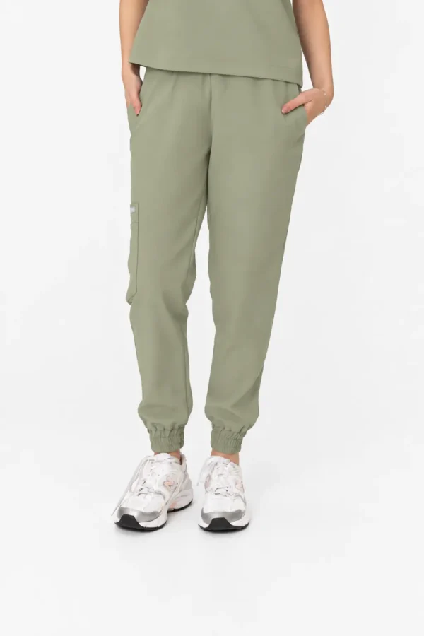 Spodnie Medyczne Damskie Joggery - Olive Drab