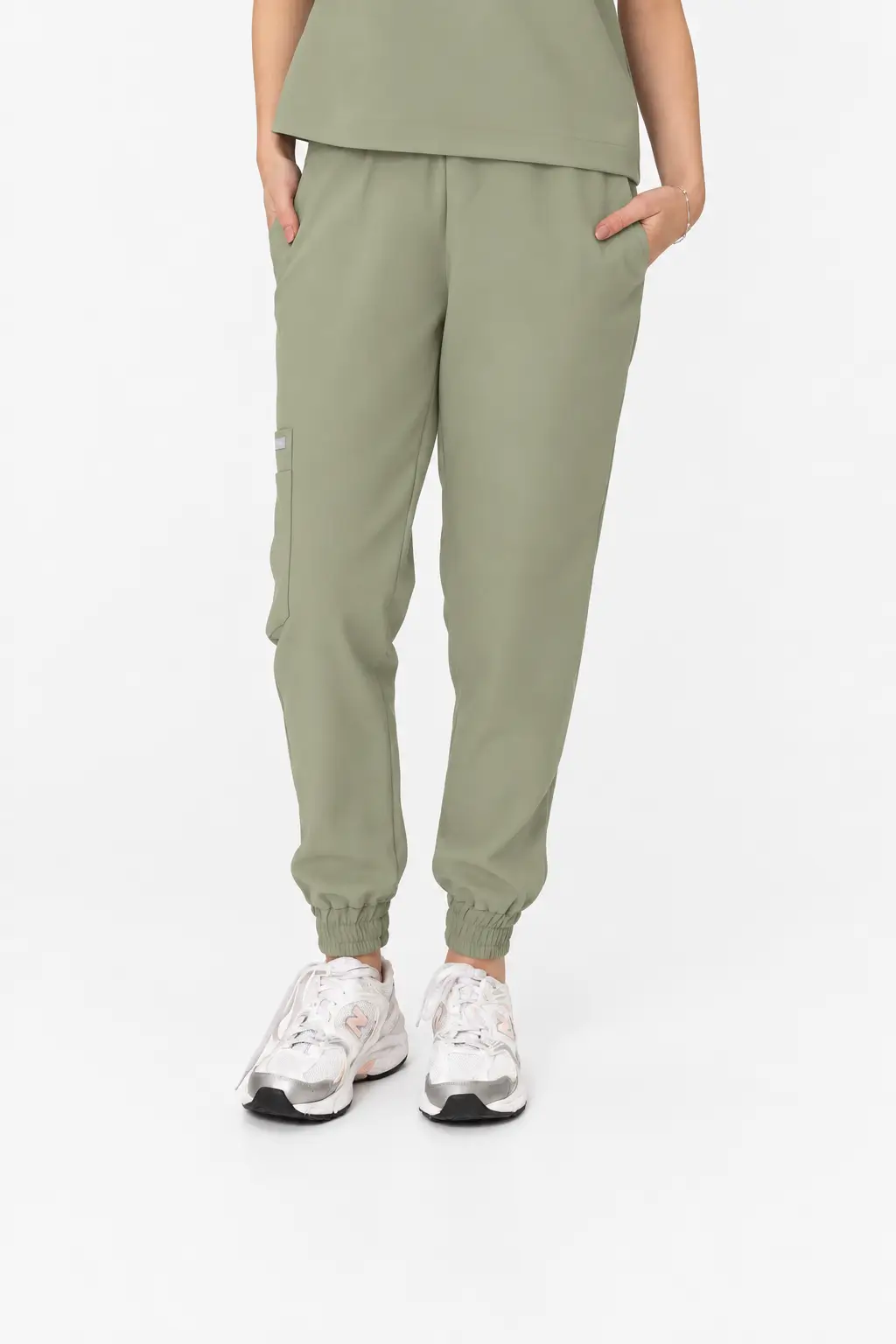Spodnie Medyczne Damskie Joggery - Olive Drab