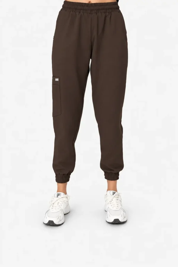 Spodnie Medyczne Damskie Joggery - Hot Chocolate