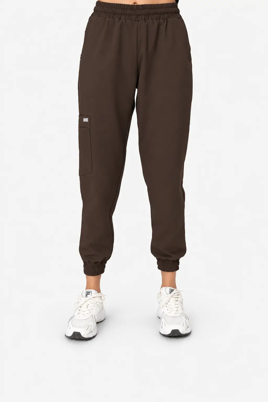 Spodnie Medyczne Damskie Joggery - Hot Chocolate