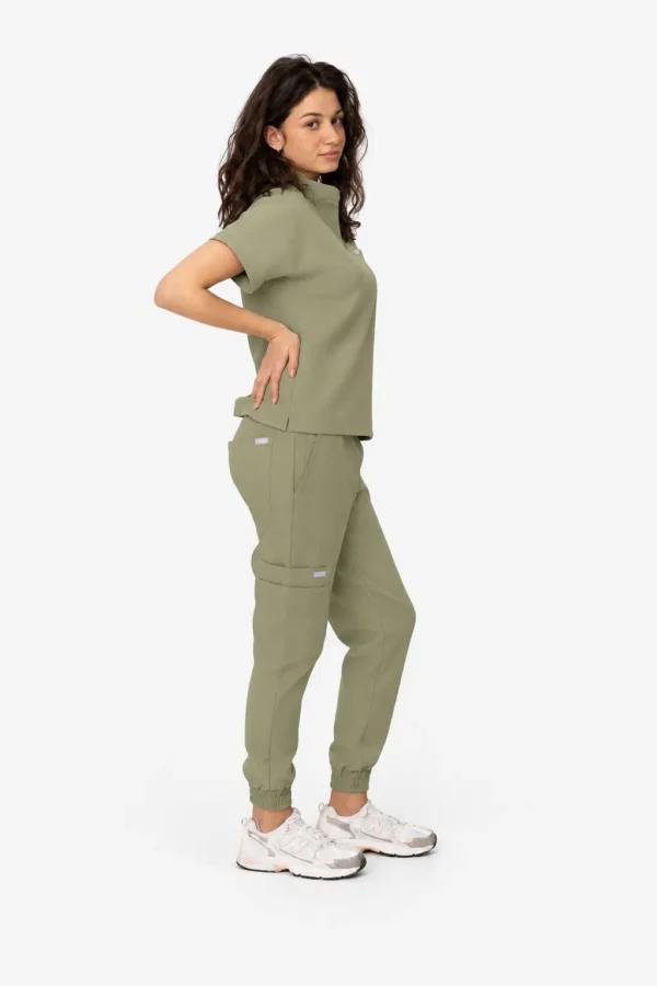 Spodnie Medyczne Damskie Joggery - Olive Drab