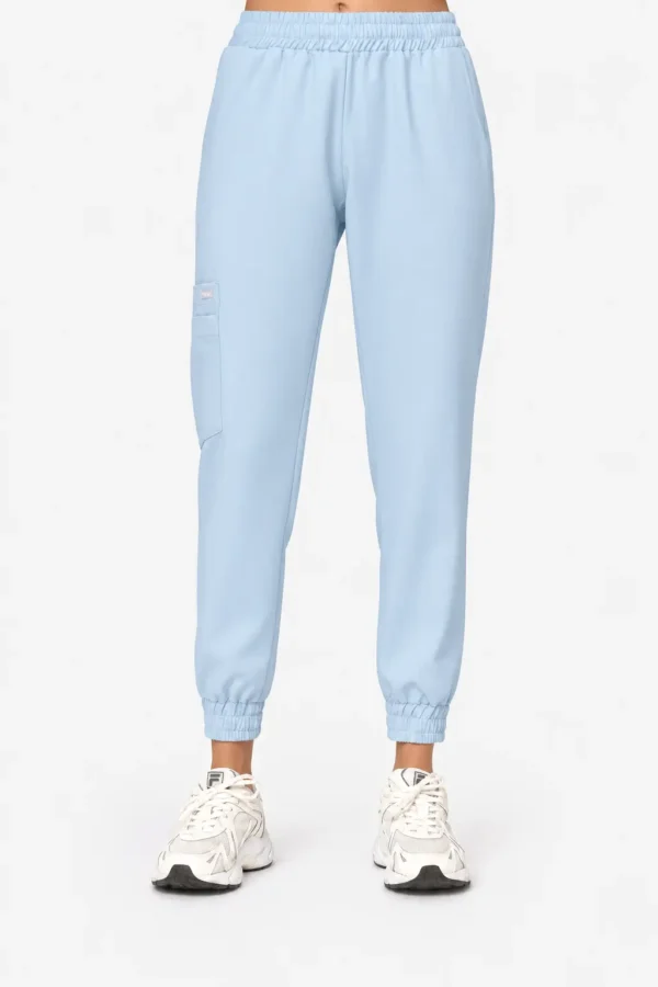 Spodnie Medyczne Damskie Joggery - Pastel Blue