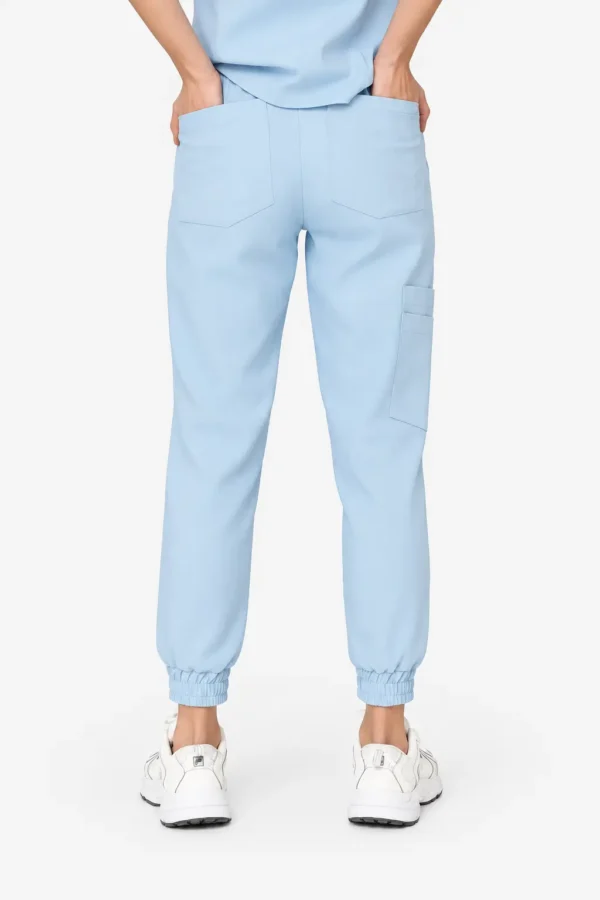 Spodnie Medyczne Damskie Joggery - Pastel Blue