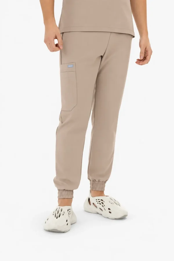 Spodnie Medyczne Męskie Joggery - Beige