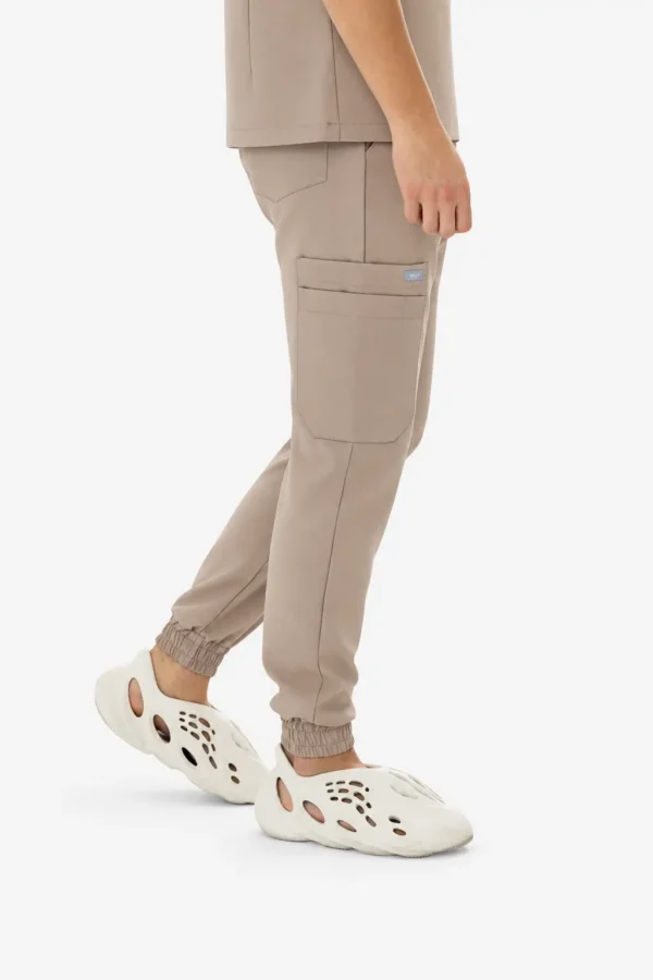Spodnie Medyczne Męskie Joggery - Beige